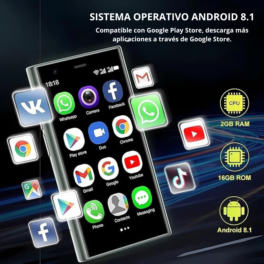 Teléfono Ultrafino XS24 Pro de 2GB RAM 32GB ROM